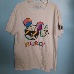 Mickey x Neff Collab White Tshirt Size Large